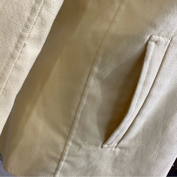Eileen Fisher Double Breasted Jacket With Pockets Light Yellow Size PS NWT - Picture 5 of 8